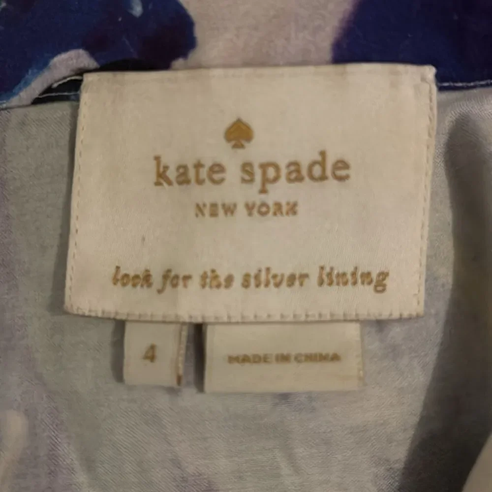 EUC Kate Spade Carissa Fit & Flare Collared Watercolor Sleeveless Dress